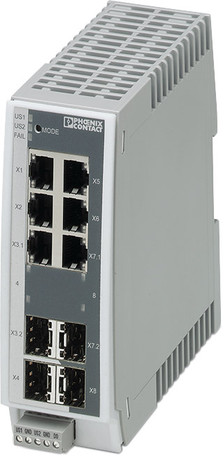 Switch éthernet mobile - 4 sorties RJ45 - 1 Giga - IP20 - IK04 - 4